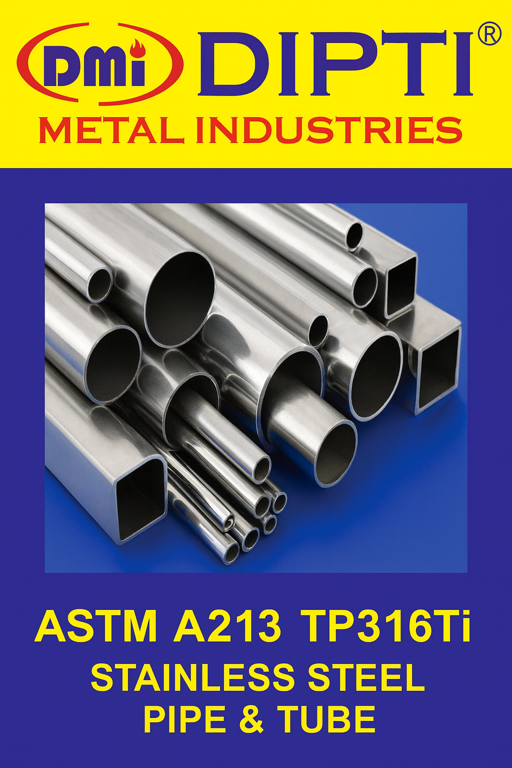 ASTM A213 TP316Ti Seamless Stainless Steel Tube for Heat Exchangers