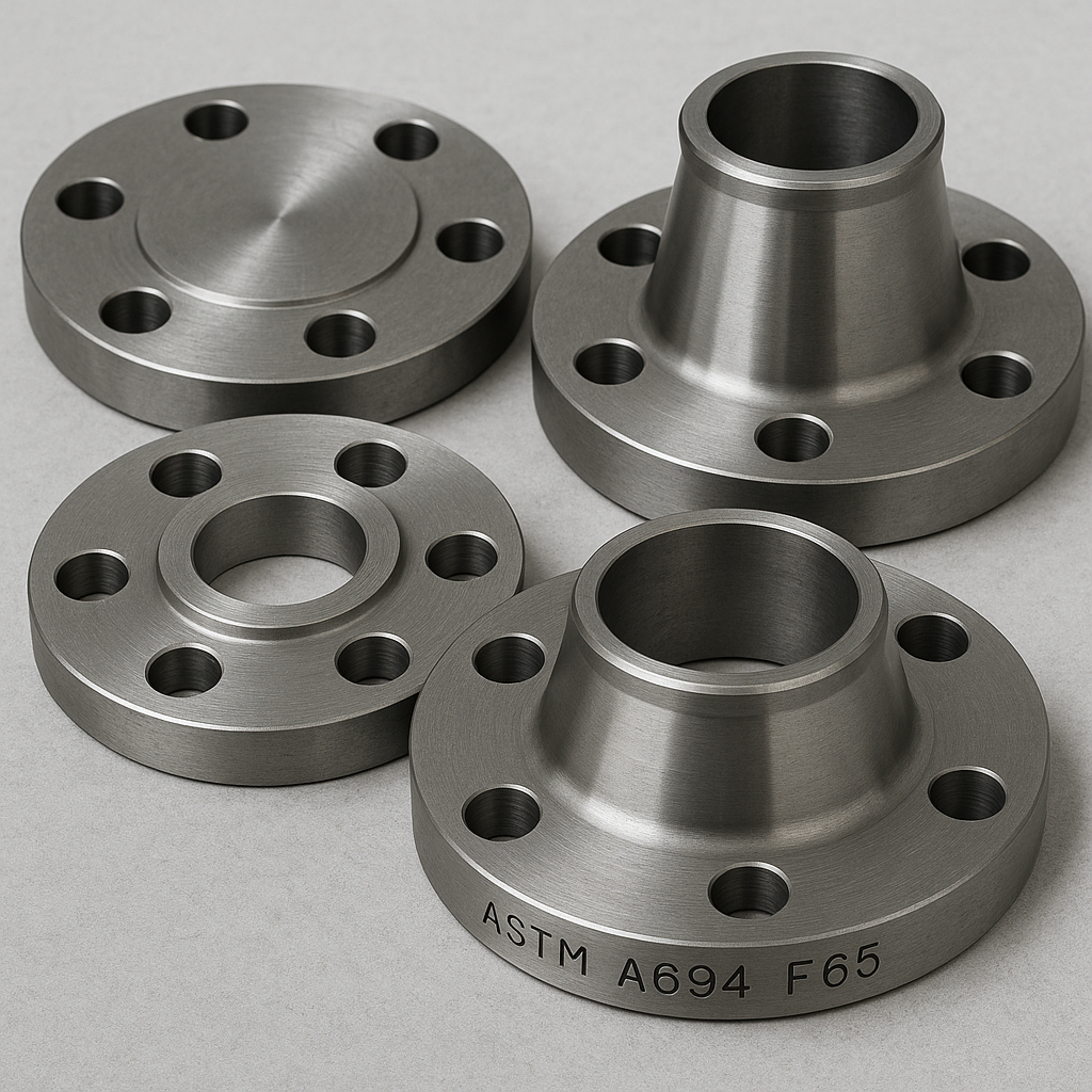 DIPTI ASTM A694 F65 Weld Neck and Blind Flanges, A694 F65 Flanges Manufacturer, A694 F65 Flanges Exporter, A694 F65 Flanges Supplier from Mumbai, A694 F65 Flanges in India