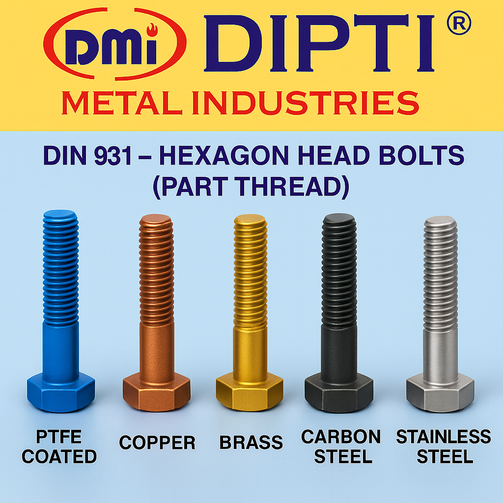 Partial Thread Hex Head DIN 931 Bolts DIN 931 Manufacturer, Exporter, Supplier in various grades