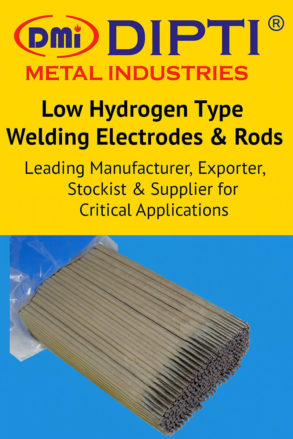 Low Hydrogen Type Welding Electrodes and Rods for carbon steel and low alloy high tensile steel welding