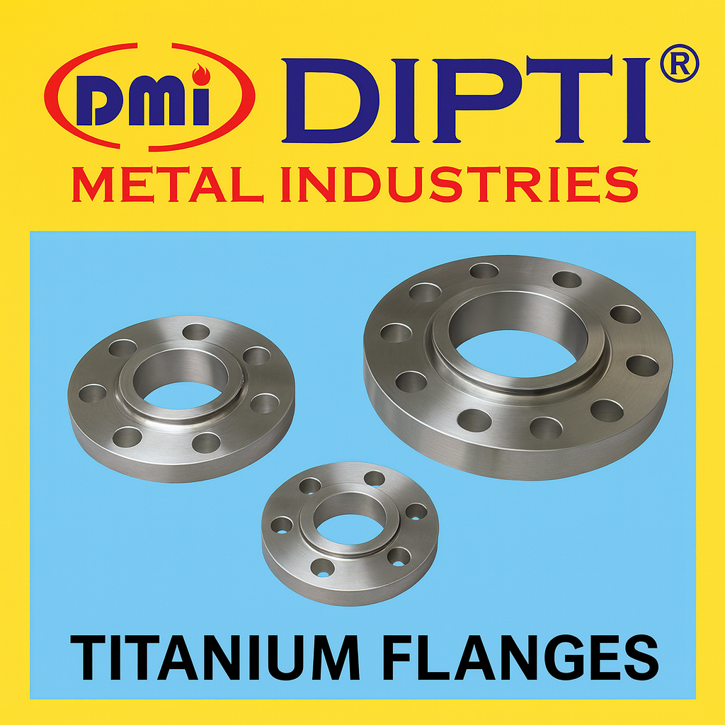 DIPTI Titanium Weld Neck, Blind, and Slip-On Flanges in Grade F-2 and Grade F-5, Manufacturer, Exporter, Supplier from Mumbai, India