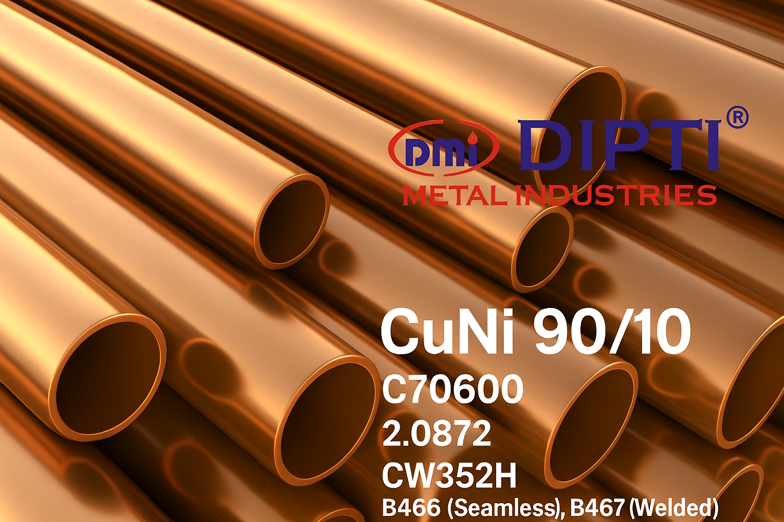 C70600 Copper Nickel (90/10 CuNi) Seamless & Welded Pipes & Tubes Manufacturer, Exporter, Supplier