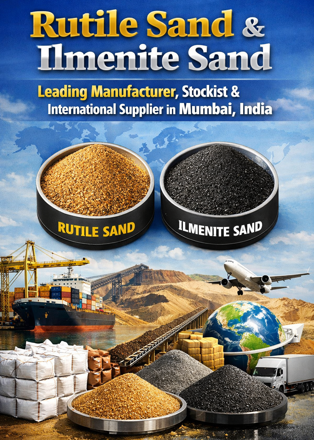 Rutile and Ilmenite Sand Stockist Supplier Mumbai India